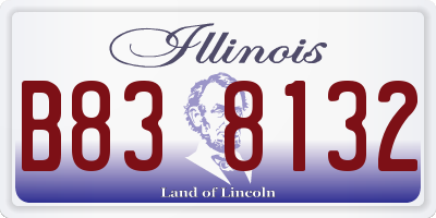 IL license plate B838132