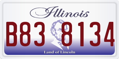 IL license plate B838134