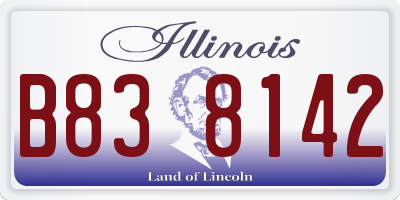 IL license plate B838142