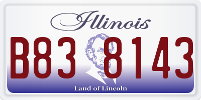 IL license plate B838143