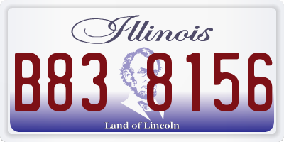 IL license plate B838156