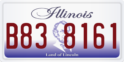 IL license plate B838161
