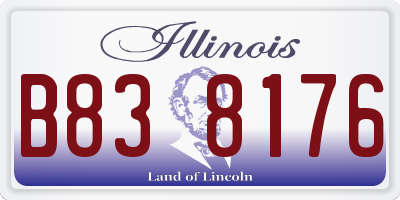 IL license plate B838176