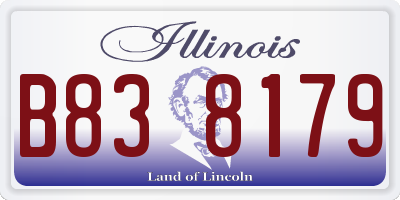 IL license plate B838179