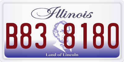 IL license plate B838180