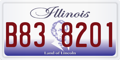 IL license plate B838201
