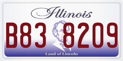 IL license plate B838209