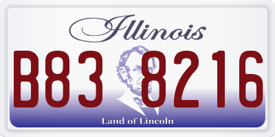 IL license plate B838216