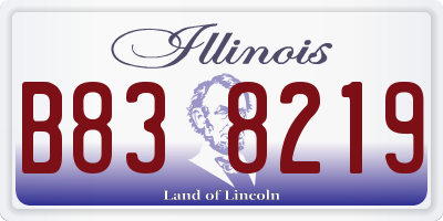 IL license plate B838219