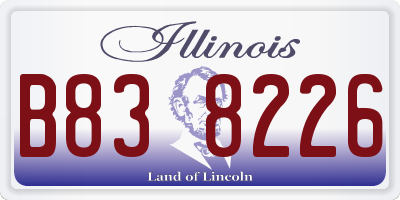 IL license plate B838226