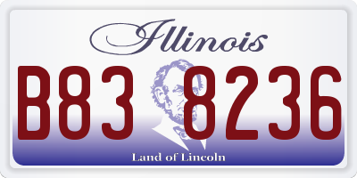 IL license plate B838236