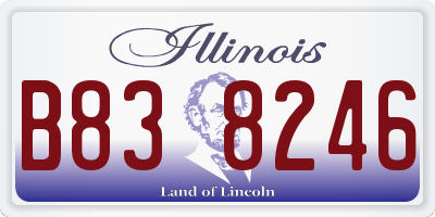 IL license plate B838246