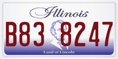 IL license plate B838247