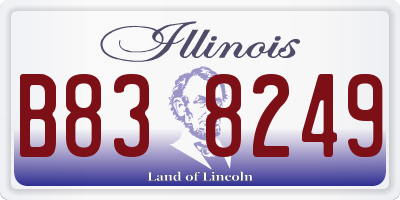 IL license plate B838249