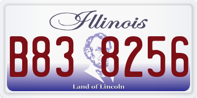 IL license plate B838256