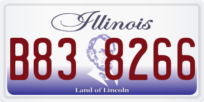 IL license plate B838266