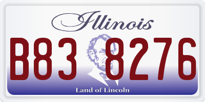IL license plate B838276