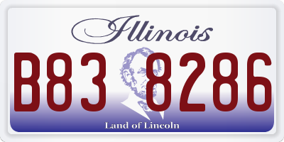 IL license plate B838286