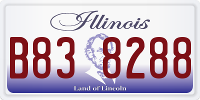 IL license plate B838288