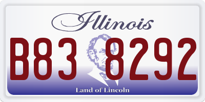 IL license plate B838292