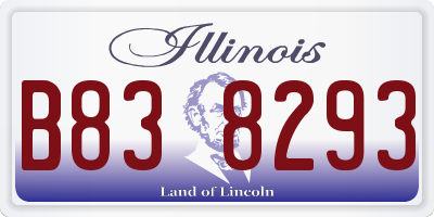 IL license plate B838293