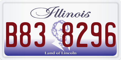 IL license plate B838296