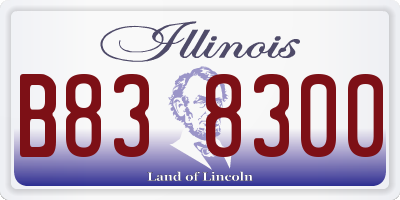 IL license plate B838300