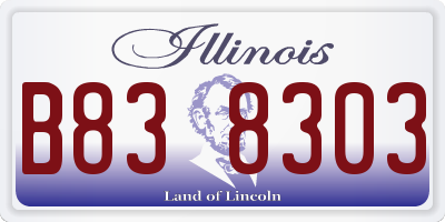 IL license plate B838303