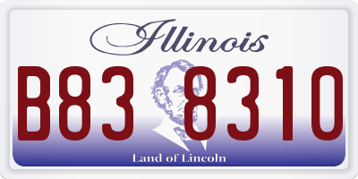 IL license plate B838310