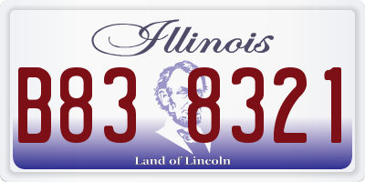 IL license plate B838321