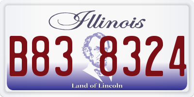 IL license plate B838324