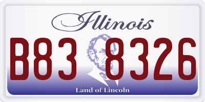 IL license plate B838326