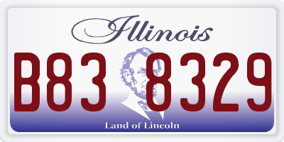 IL license plate B838329