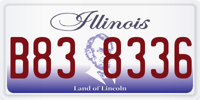 IL license plate B838336