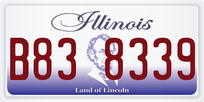 IL license plate B838339