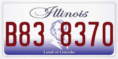 IL license plate B838370