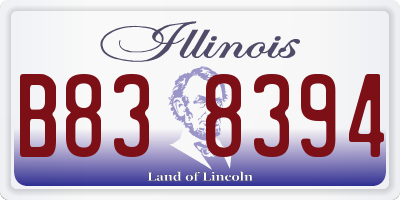 IL license plate B838394