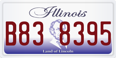 IL license plate B838395