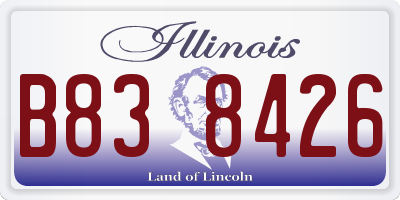 IL license plate B838426