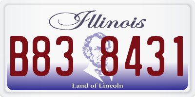 IL license plate B838431