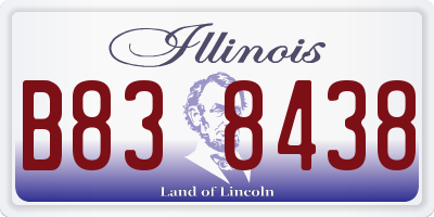 IL license plate B838438