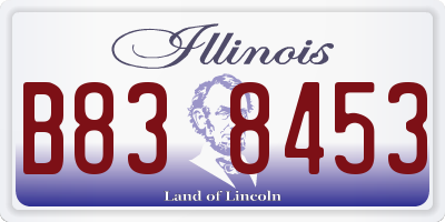 IL license plate B838453