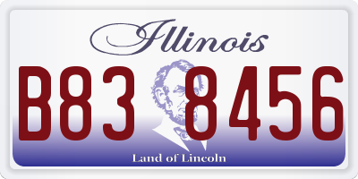 IL license plate B838456