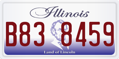 IL license plate B838459