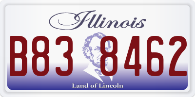 IL license plate B838462