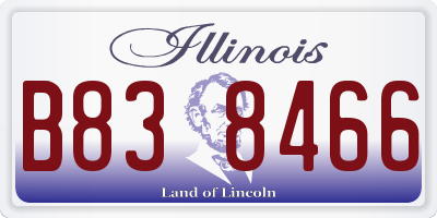 IL license plate B838466