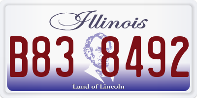 IL license plate B838492