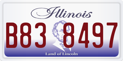 IL license plate B838497
