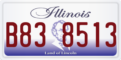 IL license plate B838513