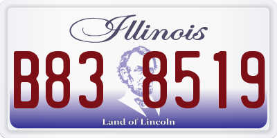 IL license plate B838519